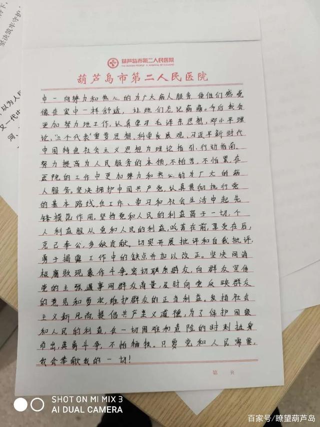 葫芦岛医疗队 在雷神山写下“火线入党申请书”